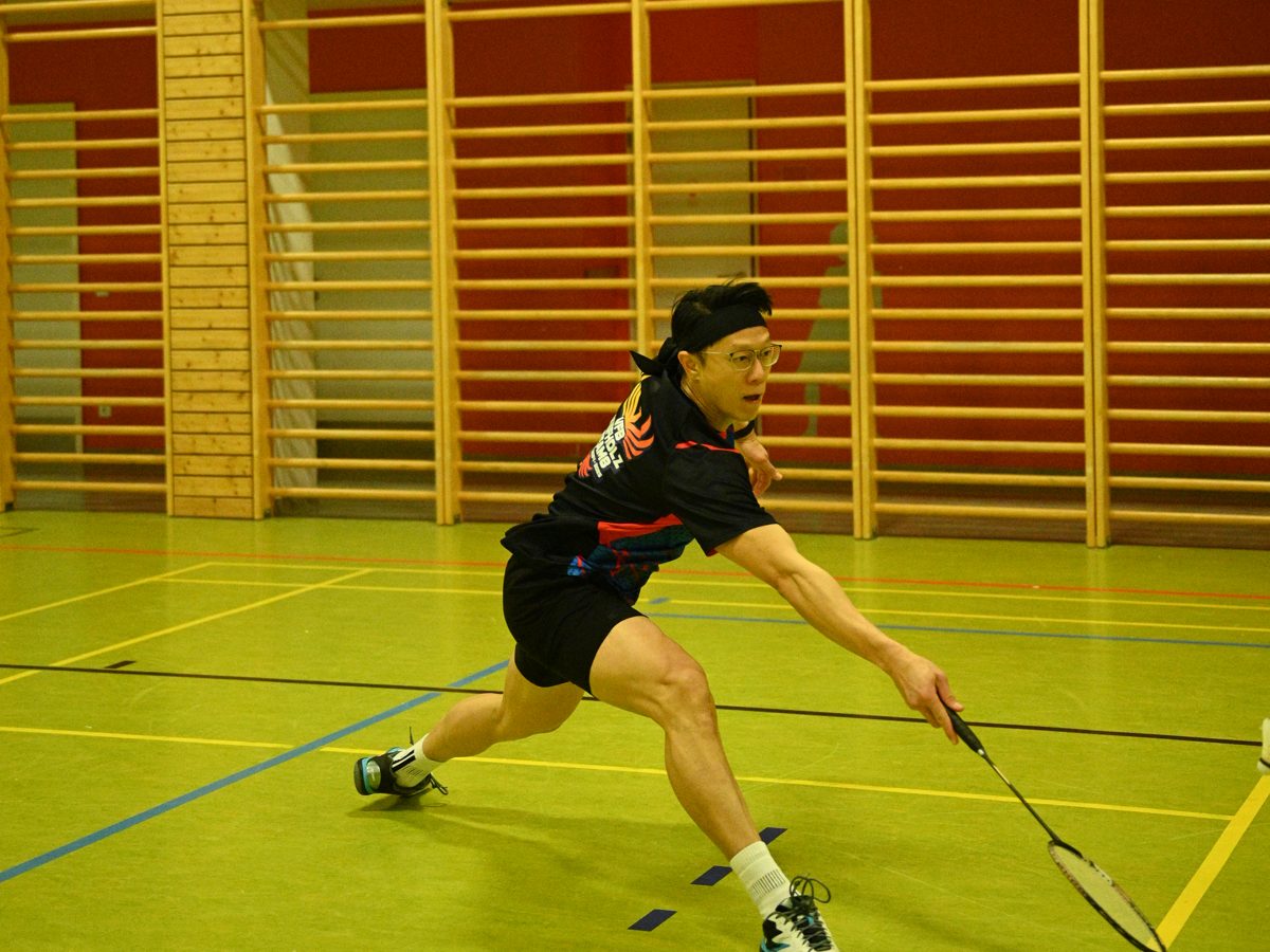 Ivan playing badminton