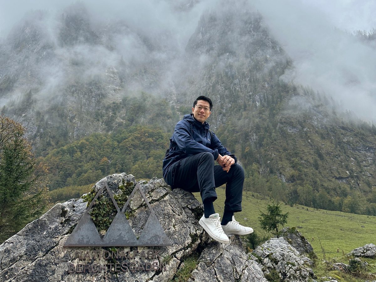 Ivan hiking in the mountains